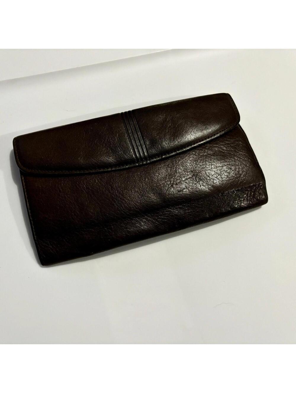 Vintage Buxton Women's Leather Wallet Brown Bifold